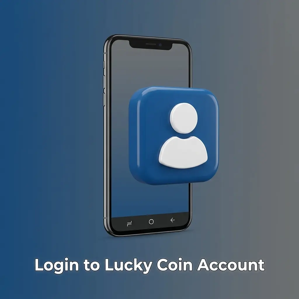 Lucky Coin account login page with email, password, social access and two-factor security options
