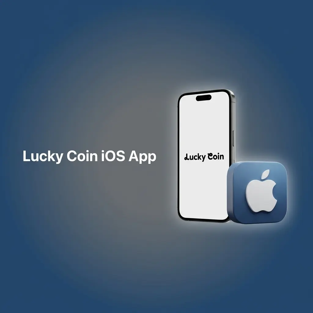 Lucky Coin iOS app on iPhone and iPad showing casino games, sports betting, and live dealer tables for Australian players