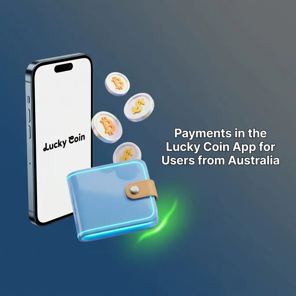 Lucky Coin App payment options for Australian users including crypto BTC ETH SOL and Visa Mastercard bank transfer