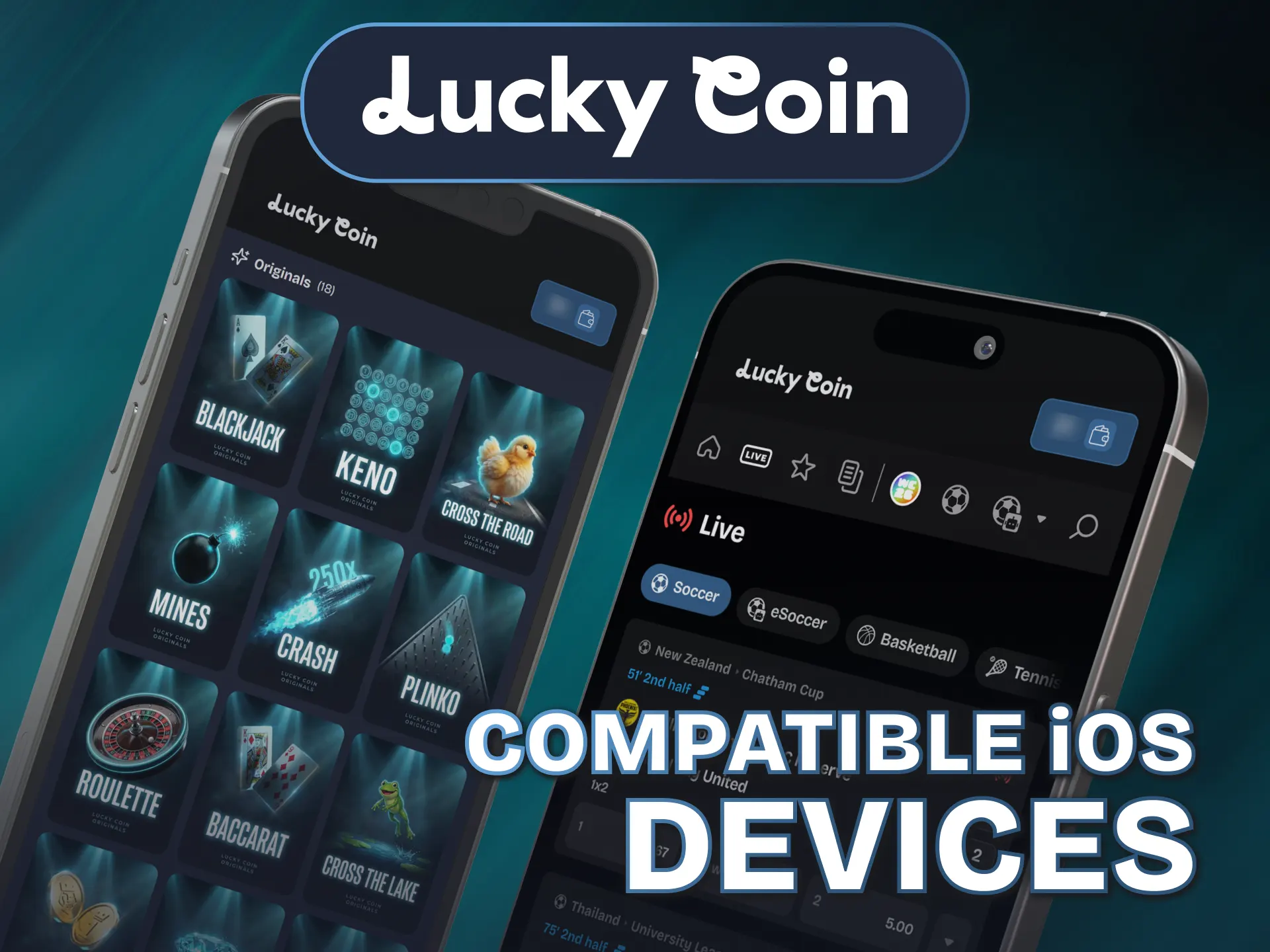 Review your mobile hardware properties before installing the Lucky Coin iOS App.
