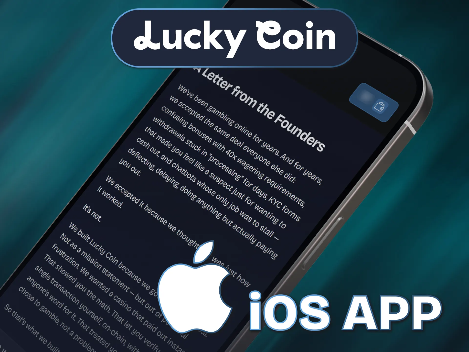 Get the official Apple device compatible version of Lucky Coin App.