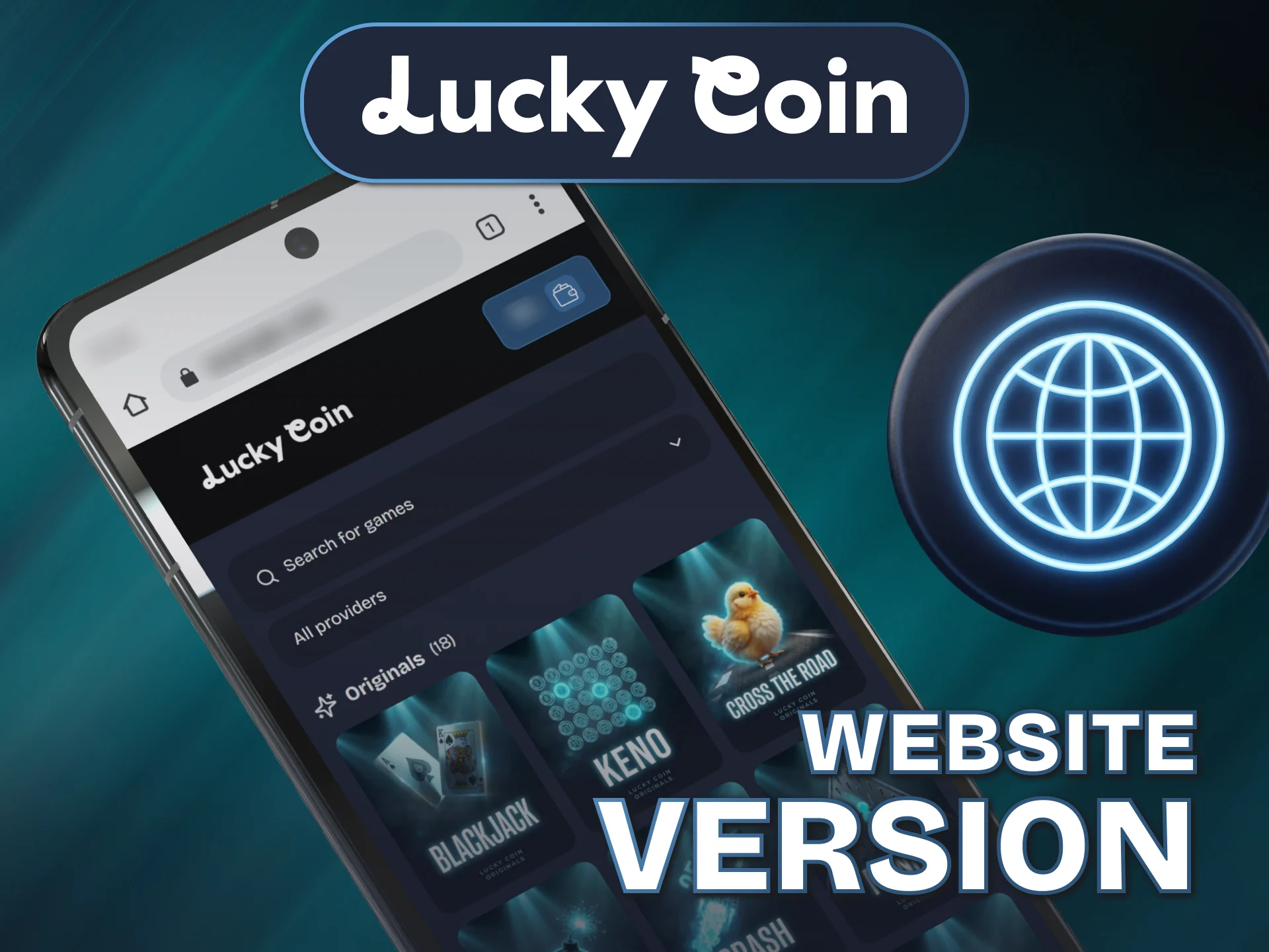 Use the fully responsive portable dashboard alternative to Lucky Coin App.