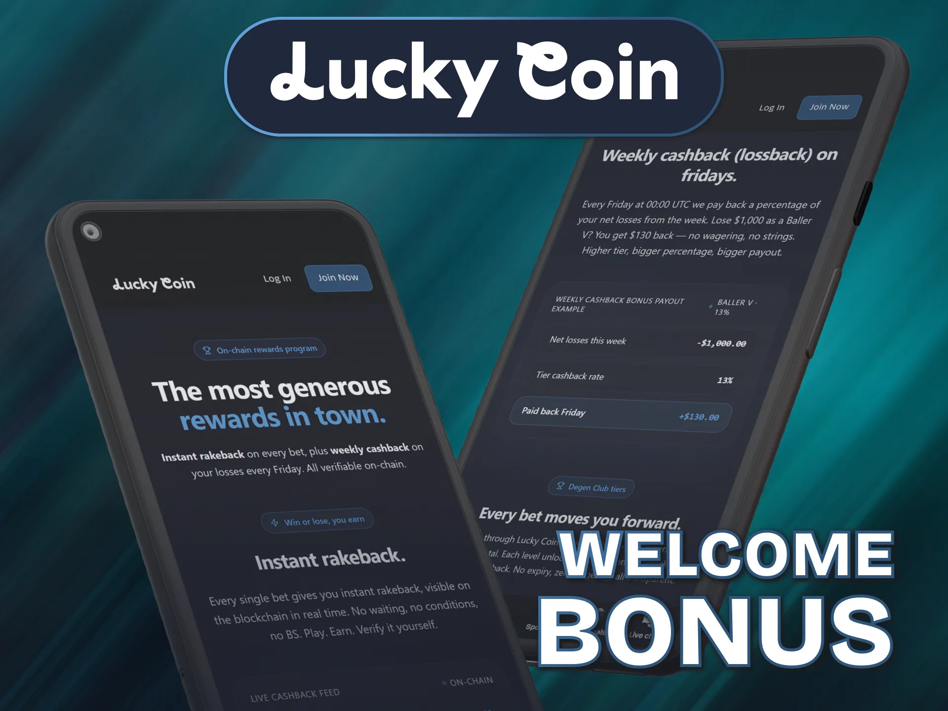 Claim a massive sign up gift inside the Lucky Coin App.