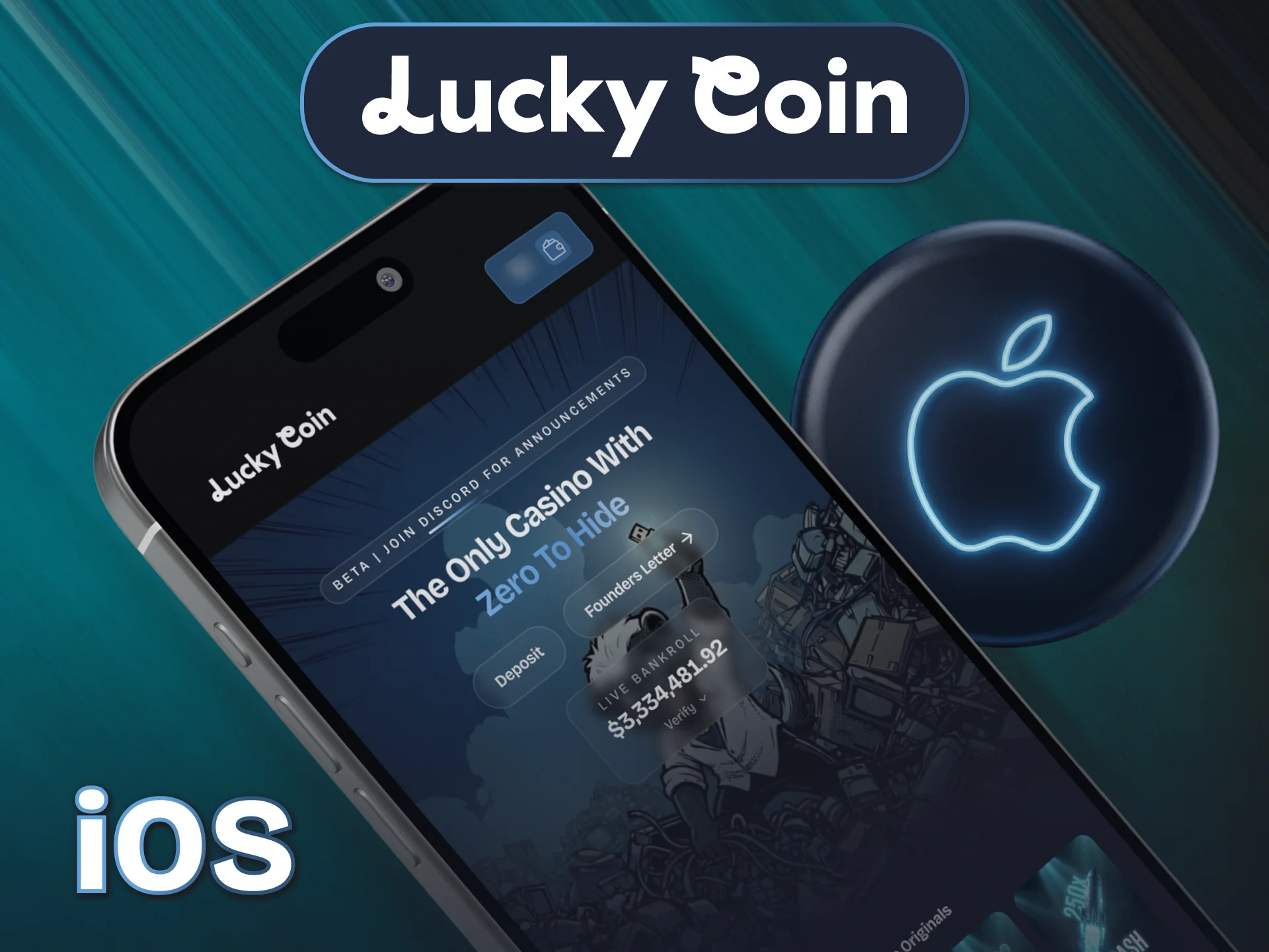 Setup the official iOS utility for your Apple phone from the Lucky Coin app.