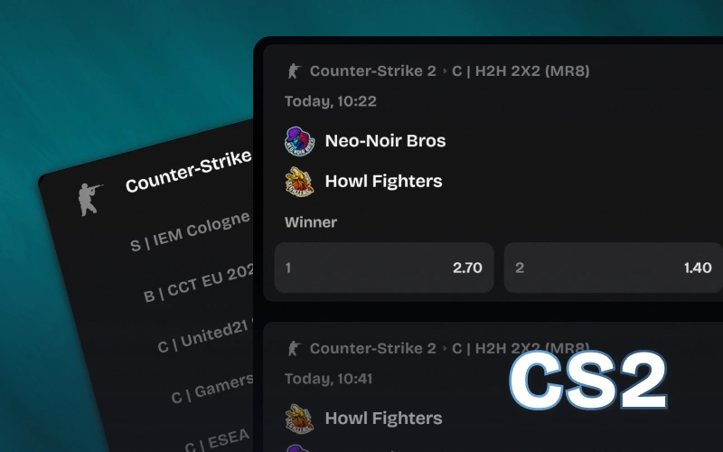 Place handicap maps predictions inside the Lucky Coin CS2 esports market.