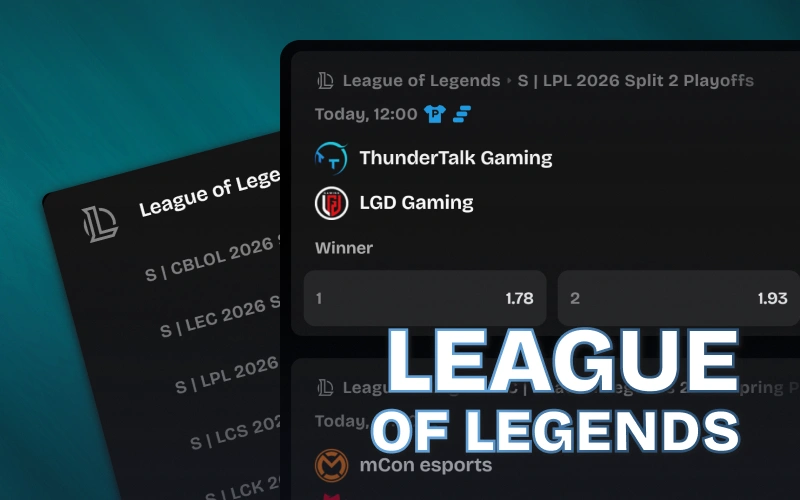 Back teams playing the Lucky Coin League of Legends esports title.