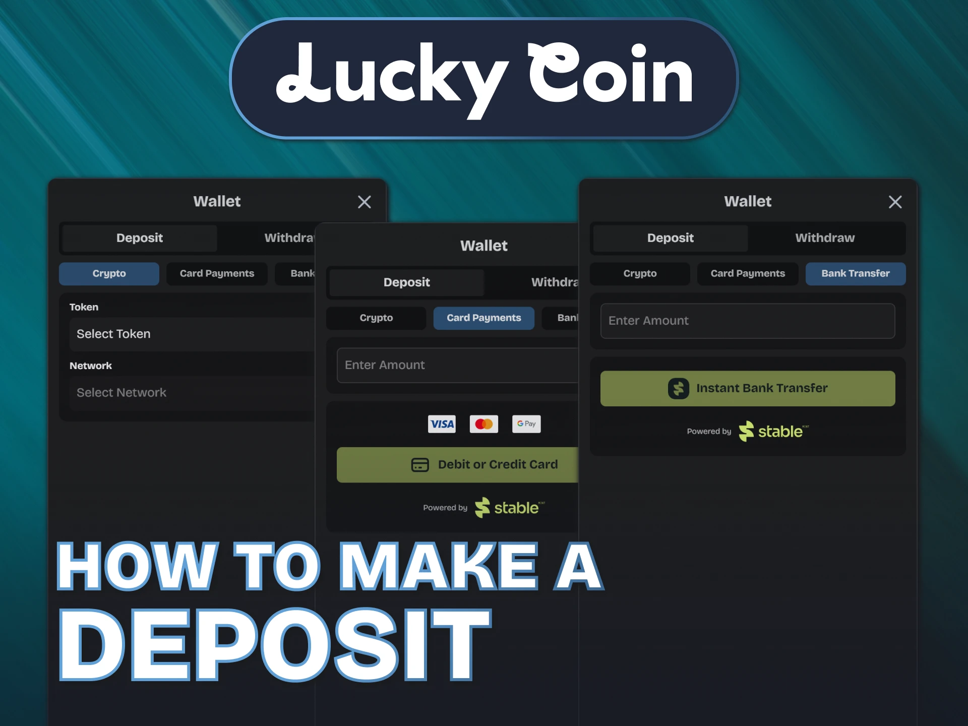 Follow our quick payment guide to fund your secure Lucky Coin wallet.