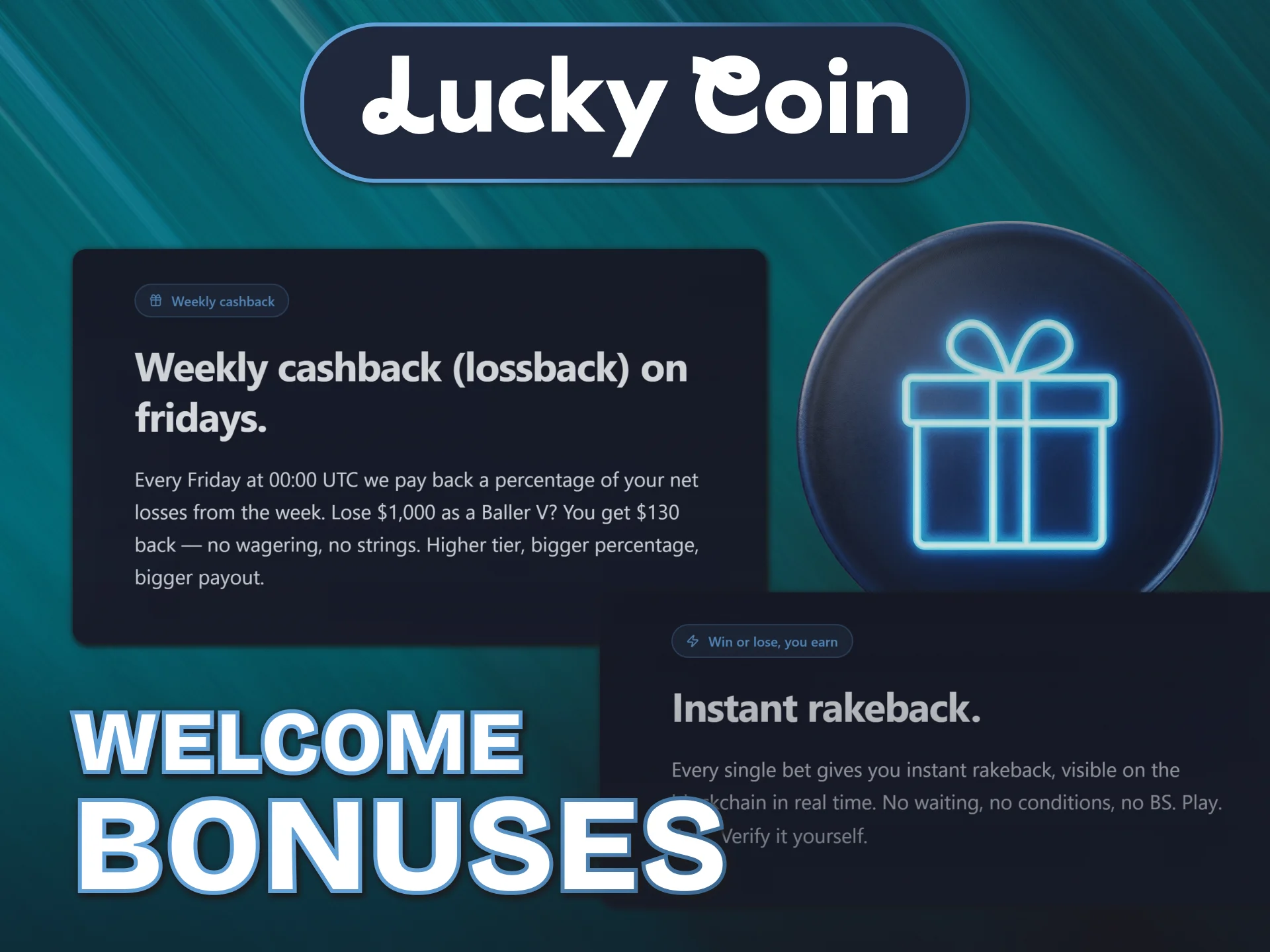 Claim your special new player homepage welcome bonuses at Lucky Coin.