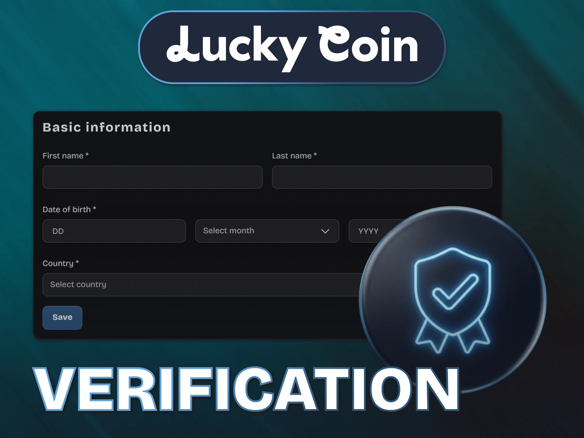 Submit your national identity papers after executing your Lucky Coin Registration.